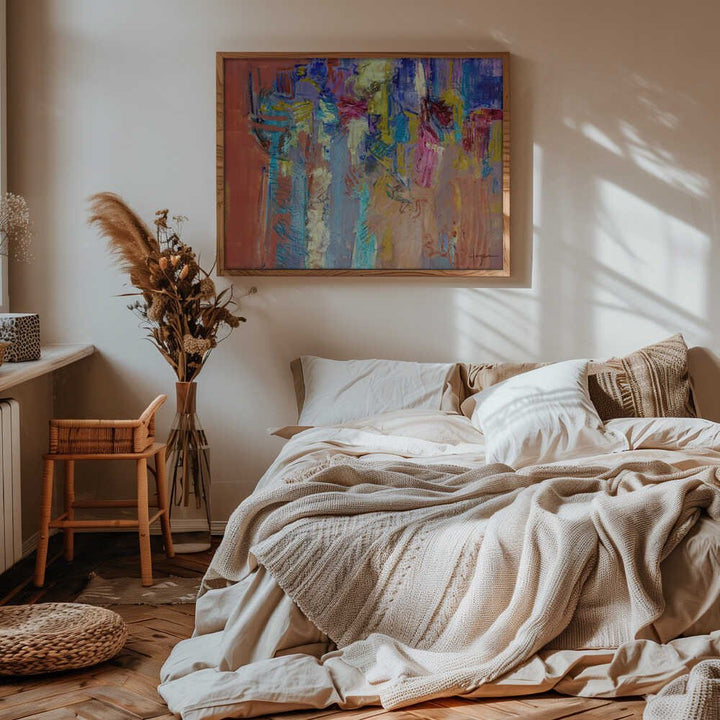 Expressionist Colorful Abstract - Stretched Canvas, Poster or Fine Art Print - I Heart Wall Art - Poster Print, Canvas Print or Framed Art Print