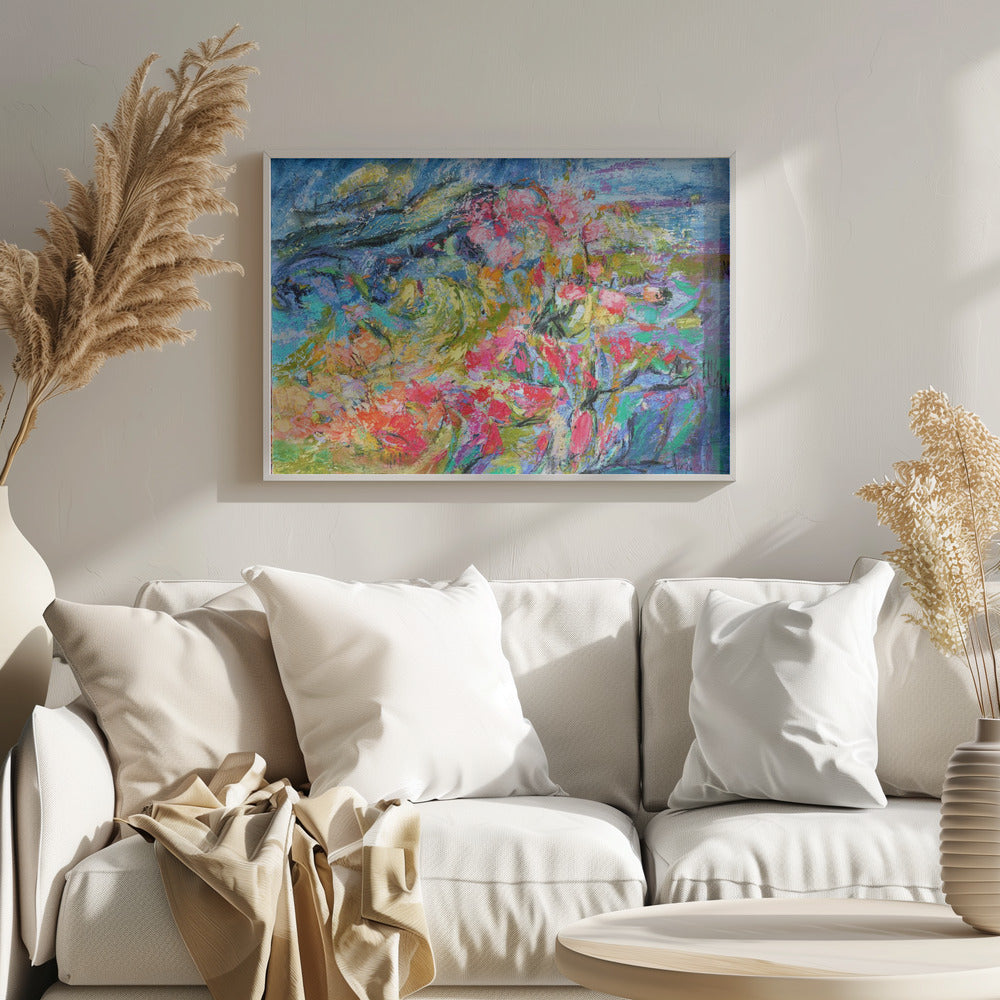 Expressionist Colorful Abstract - Stretched Canvas, Poster or Fine Art Print I Heart Wall Art