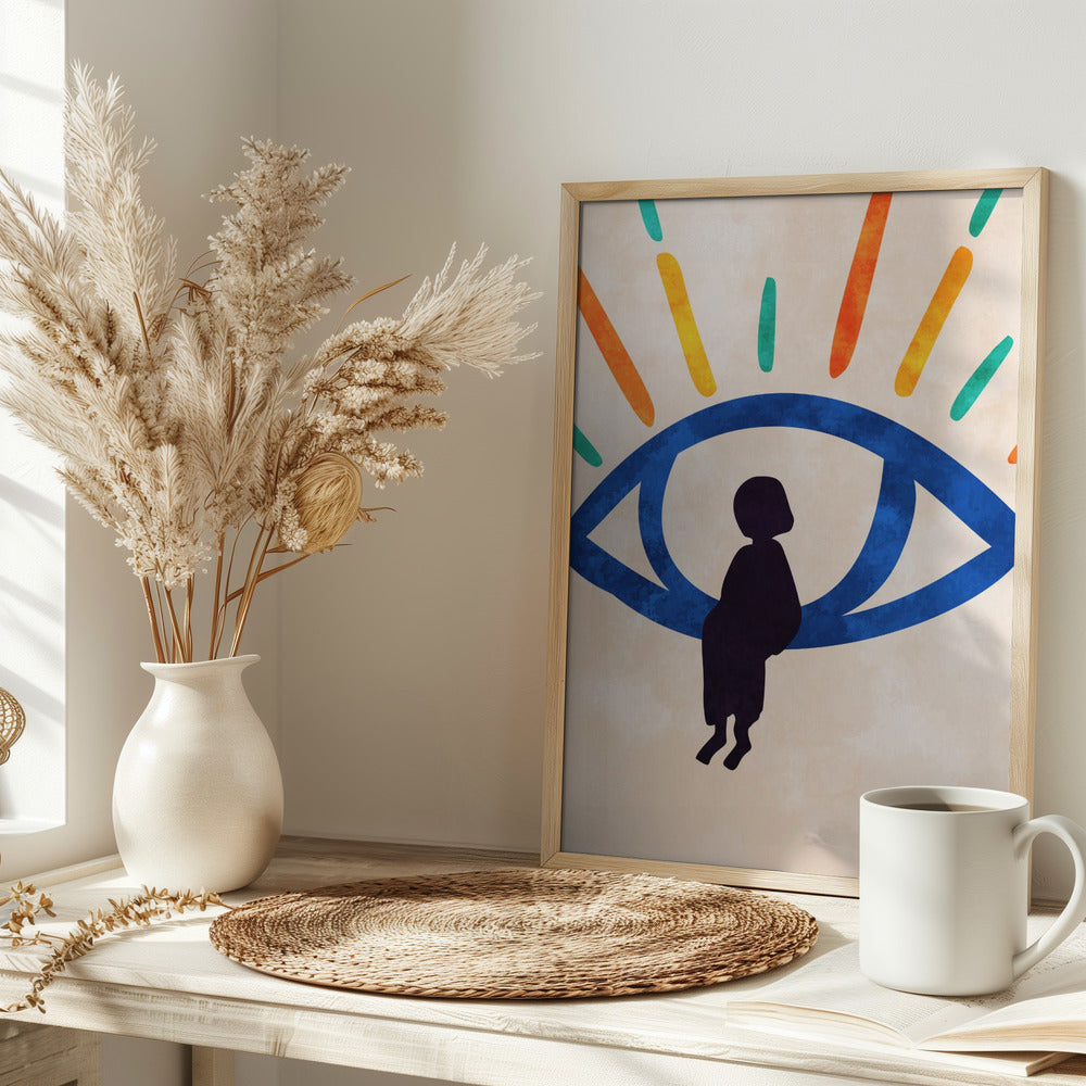 Eye of Silence, Rays of Hope - Stretched Canvas, Poster or Fine Art Print I Heart Wall Art