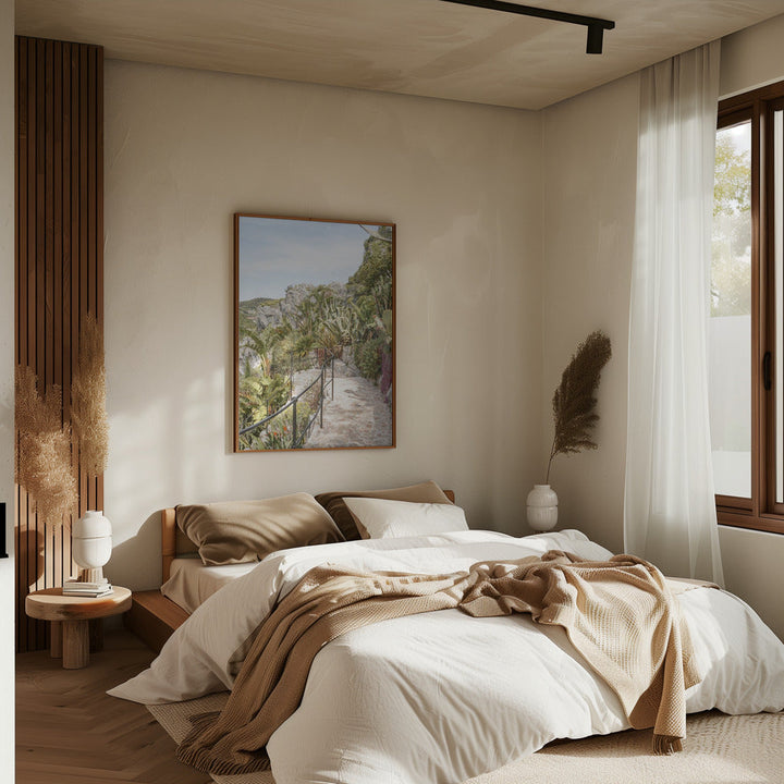 Éze Gardens - Stretched Canvas, Poster or Fine Art Print I Heart Wall Art