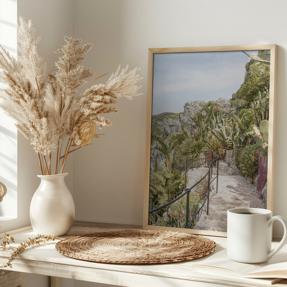 Éze Gardens - Stretched Canvas, Poster or Fine Art Print I Heart Wall Art