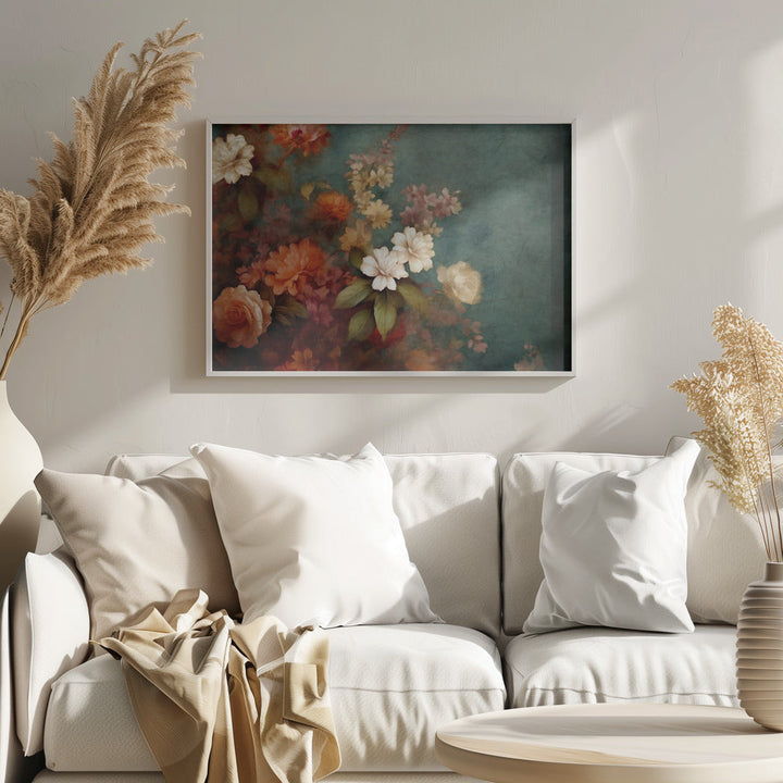 Fa Vintage Floral 10 - Stretched Canvas, Poster or Fine Art Print I Heart Wall Art