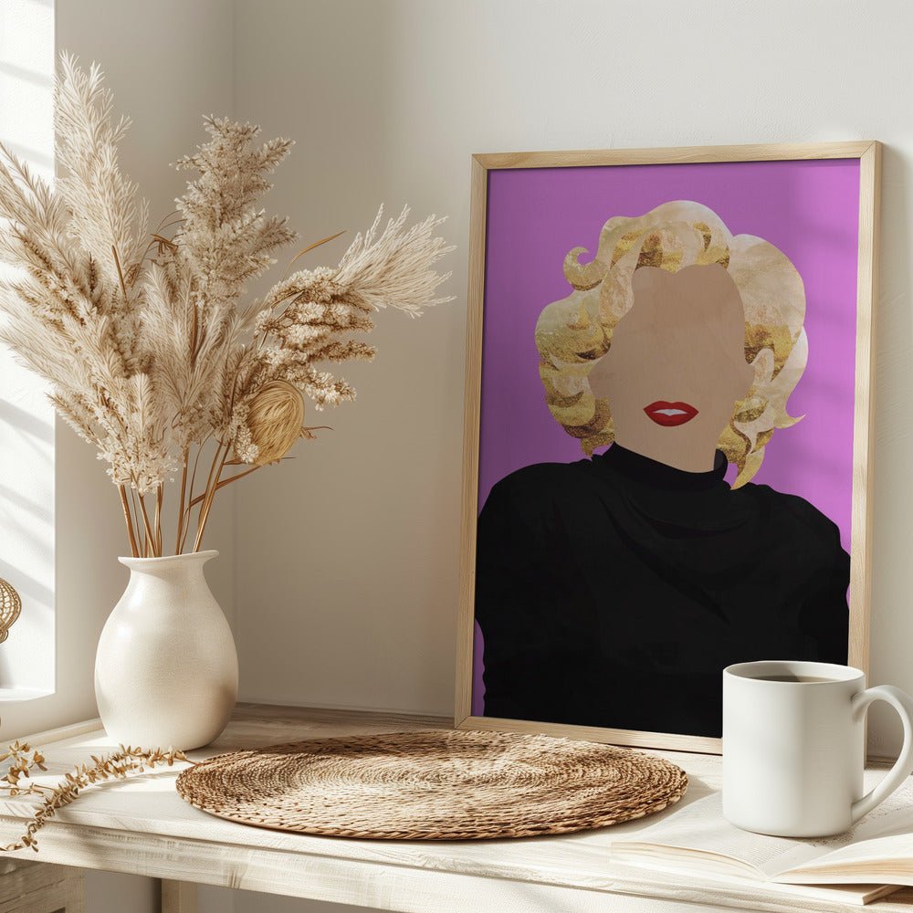 Faceless Marilyn Monroe Modern Art - Stretched Canvas, Poster or Fine Art Print - I Heart Wall Art - Poster Print, Canvas Print or Framed Art Print