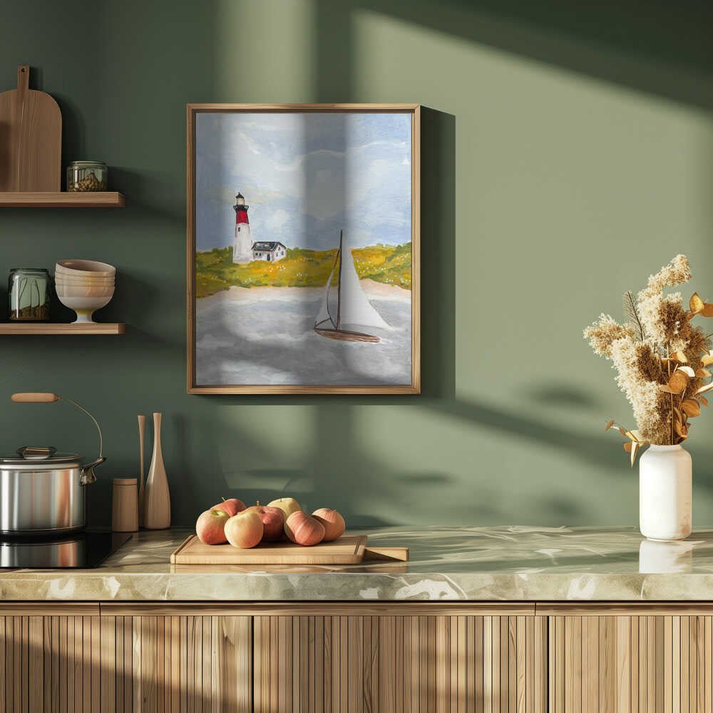 Fall Lighthouse - Stretched Canvas, Poster or Fine Art Print - I Heart Wall Art - Poster Print, Canvas Print or Framed Art Print