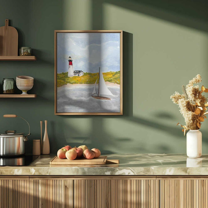 Fall Lighthouse - Stretched Canvas, Poster or Fine Art Print - I Heart Wall Art - Poster Print, Canvas Print or Framed Art Print
