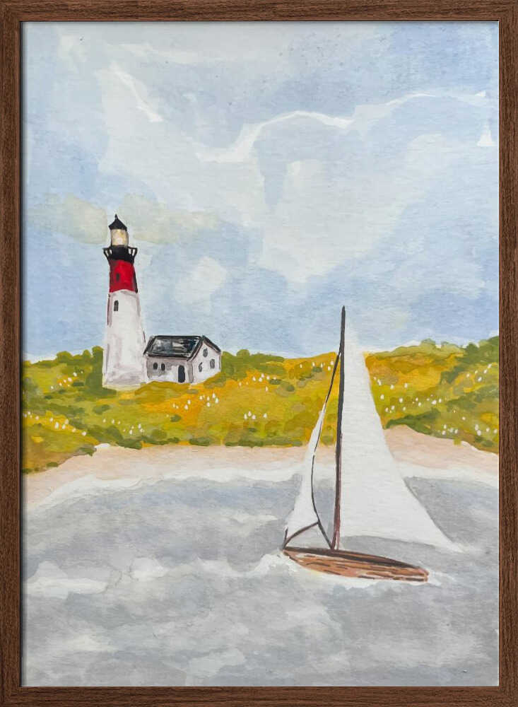 Fall Lighthouse - Stretched Canvas, Poster or Fine Art Print - I Heart Wall Art - Poster Print, Canvas Print or Framed Art Print