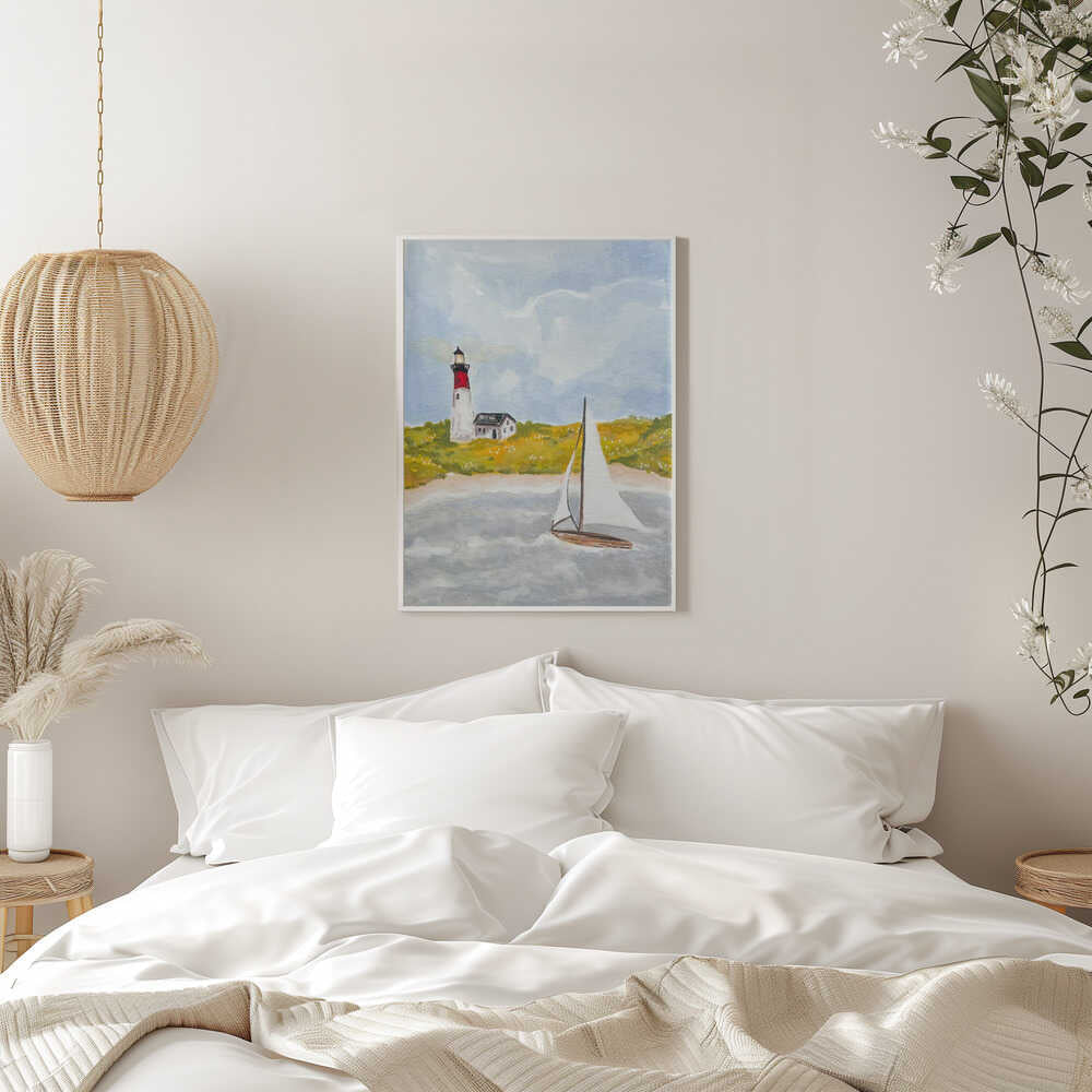 Fall Lighthouse - Stretched Canvas, Poster or Fine Art Print - I Heart Wall Art - Poster Print, Canvas Print or Framed Art Print