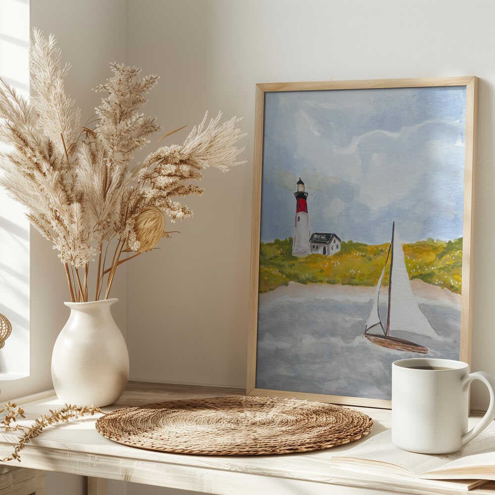 Fall Lighthouse - Stretched Canvas, Poster or Fine Art Print - I Heart Wall Art - Poster Print, Canvas Print or Framed Art Print