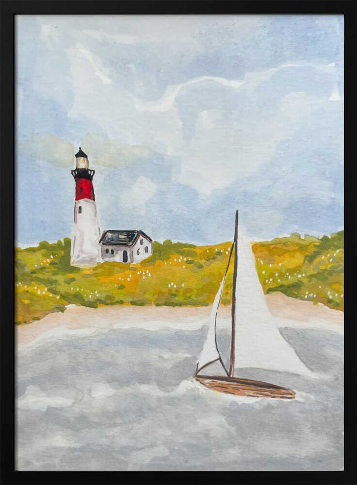 Fall Lighthouse - Stretched Canvas, Poster or Fine Art Print - I Heart Wall Art - Poster Print, Canvas Print or Framed Art Print