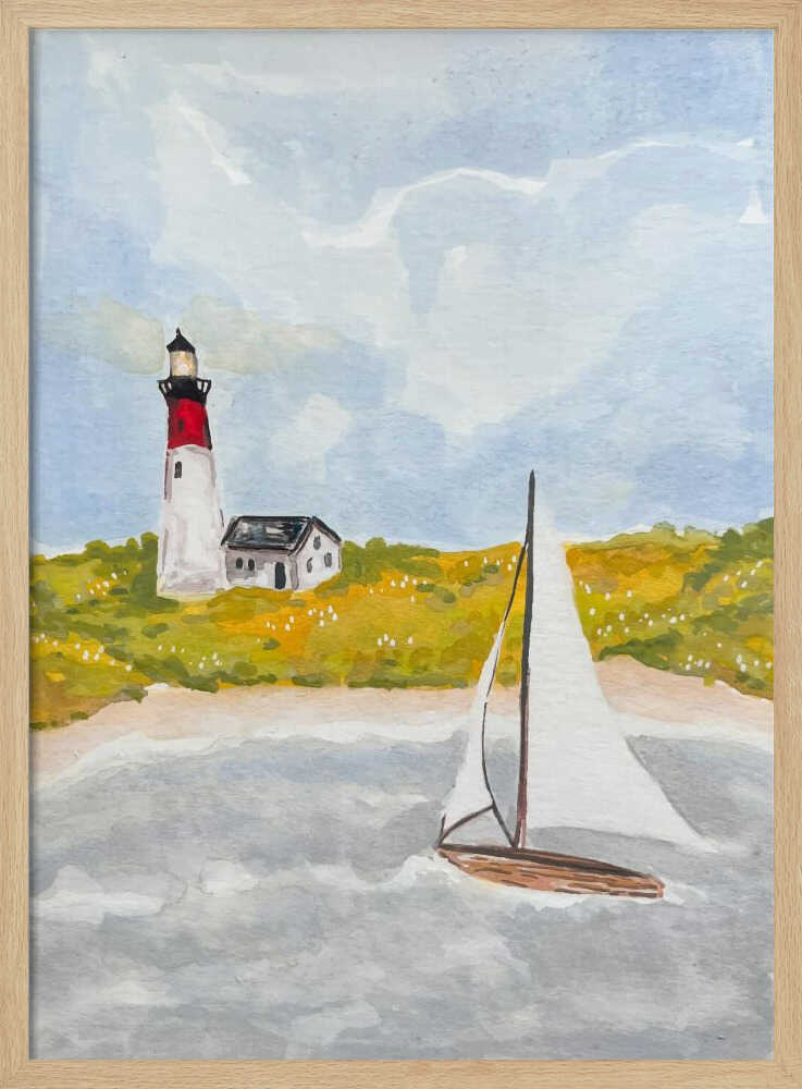 Fall Lighthouse - Stretched Canvas, Poster or Fine Art Print - I Heart Wall Art - Poster Print, Canvas Print or Framed Art Print