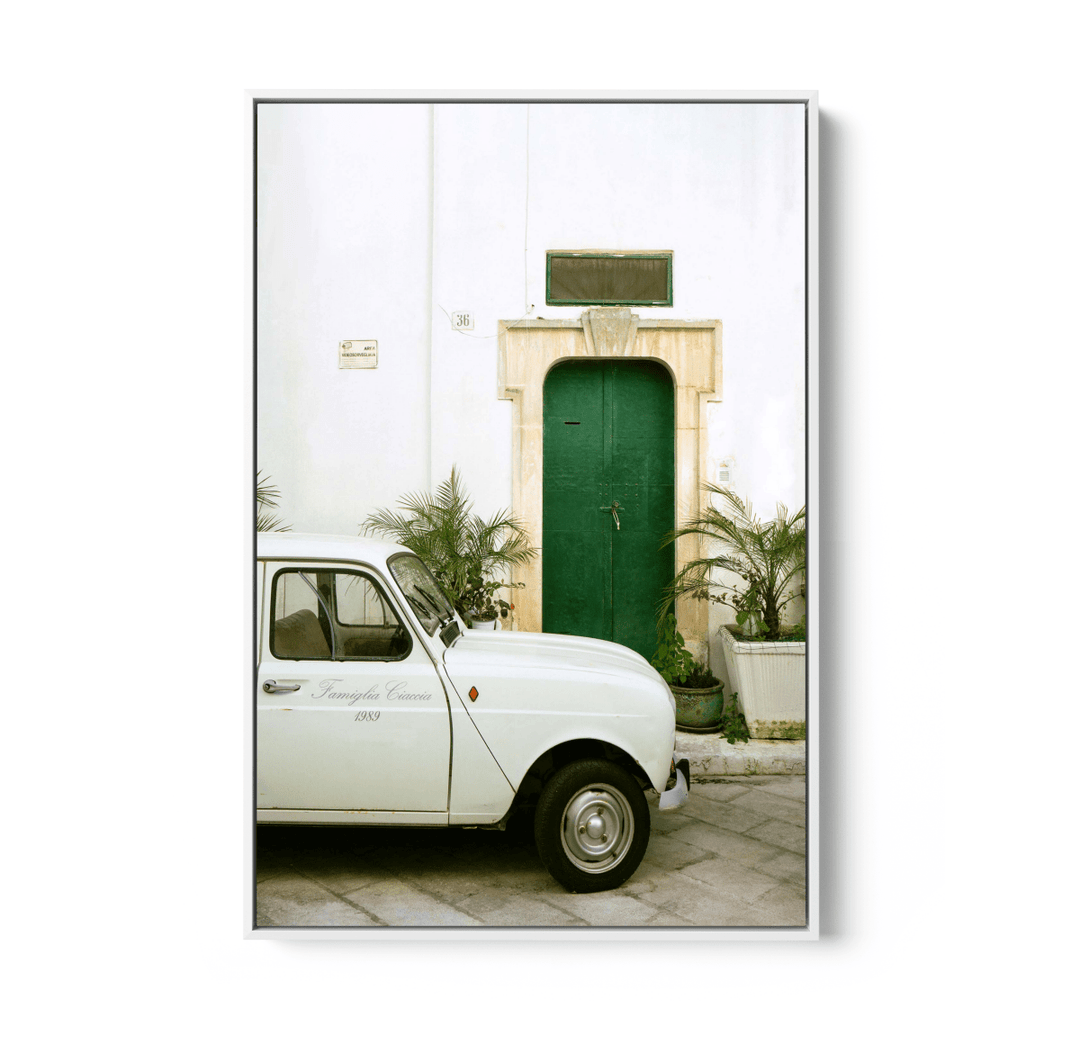 Famiglia Giaccia 1989 - Vintage Car Stretched Canvas or Fine Art Print - I Heart Wall Art - Poster Print, Canvas Print or Framed Art Print