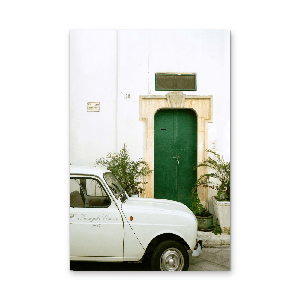 Famiglia Giaccia 1989 - Vintage Car Stretched Canvas or Fine Art Print - I Heart Wall Art - Poster Print, Canvas Print or Framed Art Print
