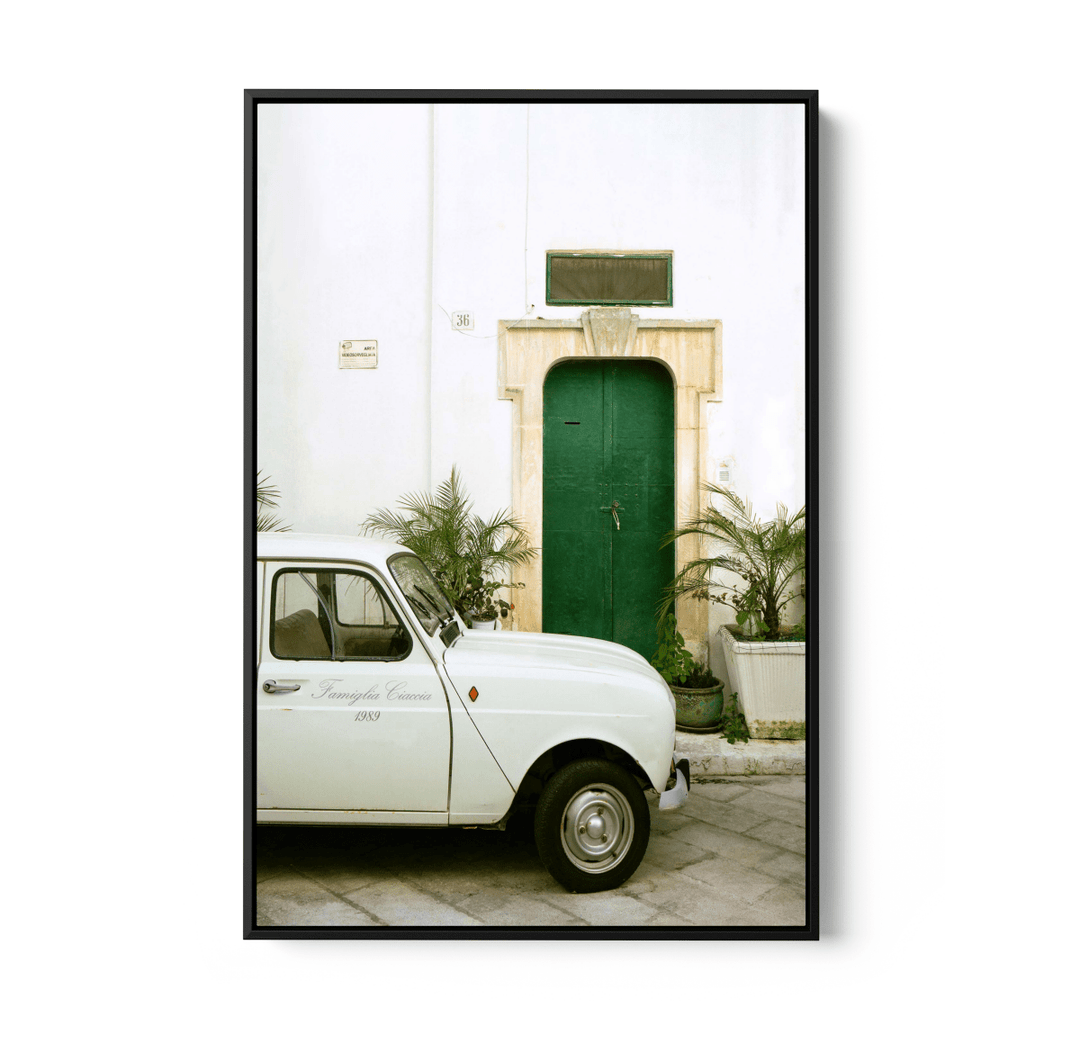 Famiglia Giaccia 1989 - Vintage Car Stretched Canvas or Fine Art Print - I Heart Wall Art - Poster Print, Canvas Print or Framed Art Print