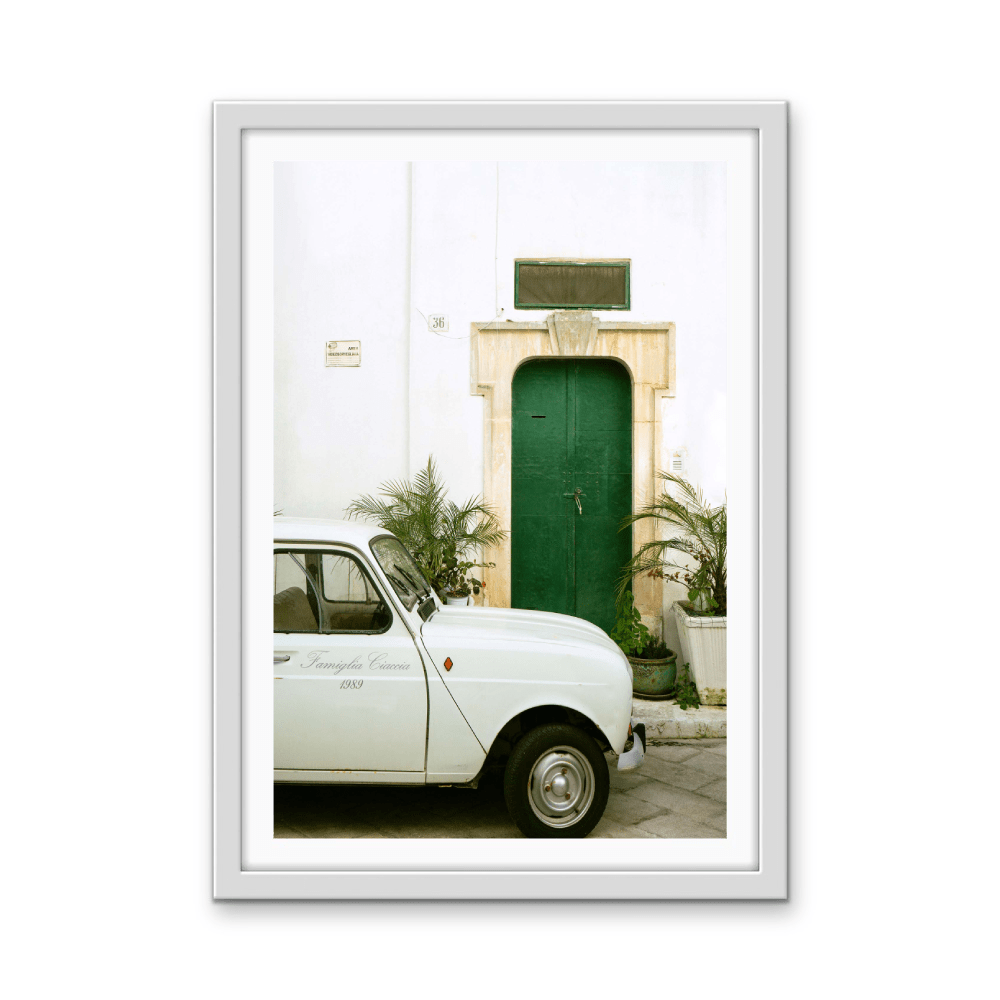 Famiglia Giaccia 1989 - Vintage Car Stretched Canvas or Fine Art Print - I Heart Wall Art - Poster Print, Canvas Print or Framed Art Print