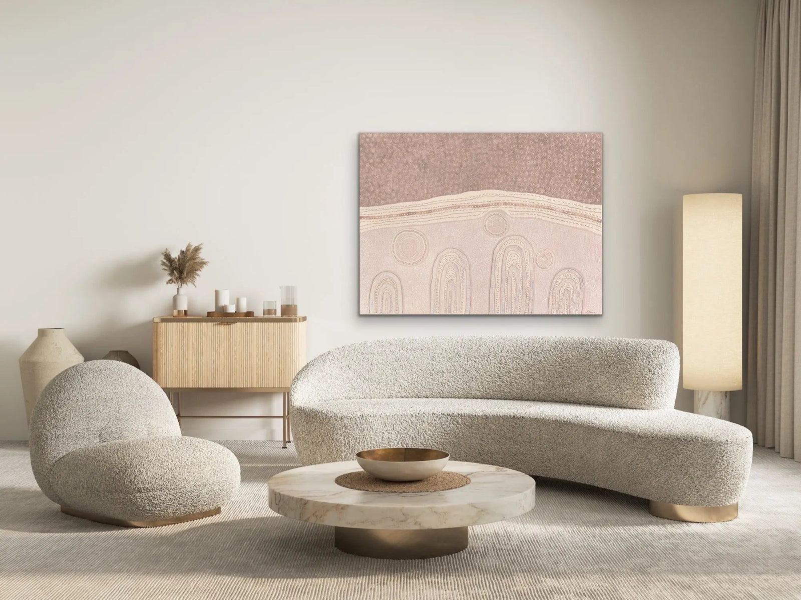 Family -  Aboriginal Art Print by Holly Stowers - Canvas or Fine Art Print - Dot Painting I Heart Wall Art Australia 