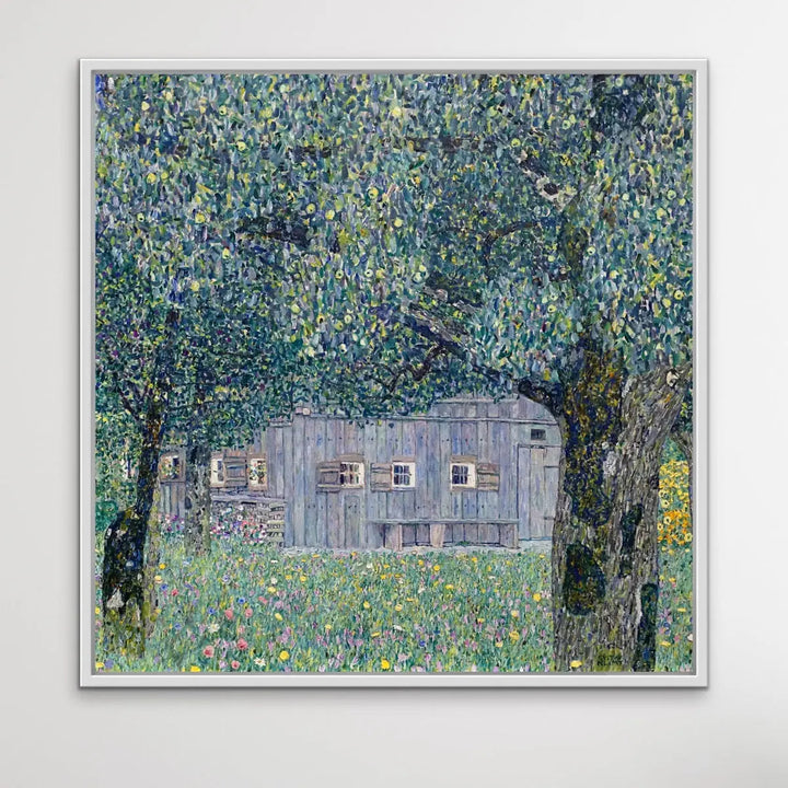 Farmhouse In Upper Austria by Gustav Klimt - Square Classic Landscape Print I Heart Wall Art Australia 