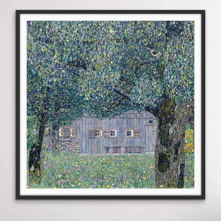 Farmhouse In Upper Austria by Gustav Klimt - Square Classic Landscape Print I Heart Wall Art Australia 