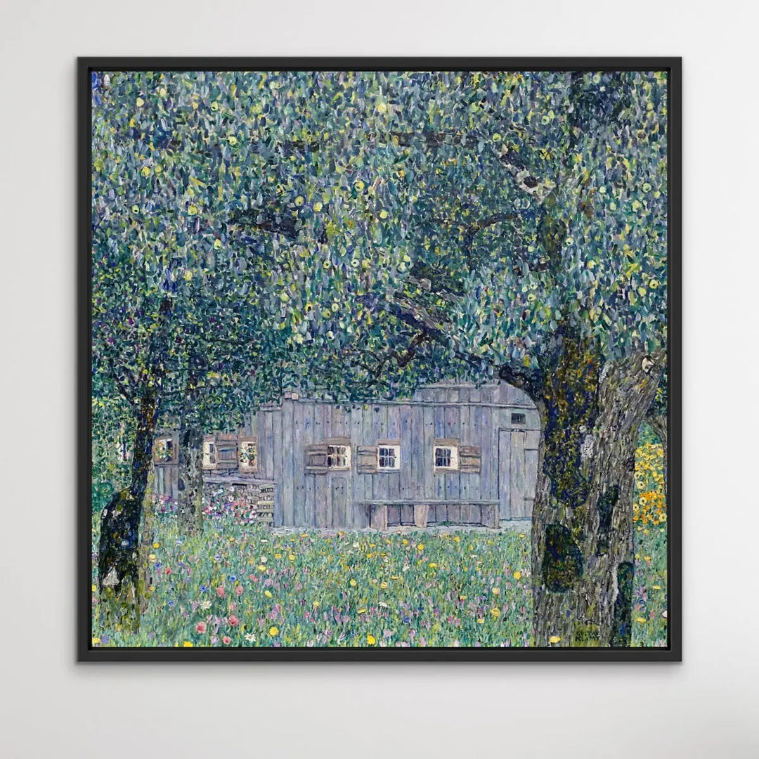 Farmhouse In Upper Austria by Gustav Klimt - Square Classic Landscape Print I Heart Wall Art Australia 