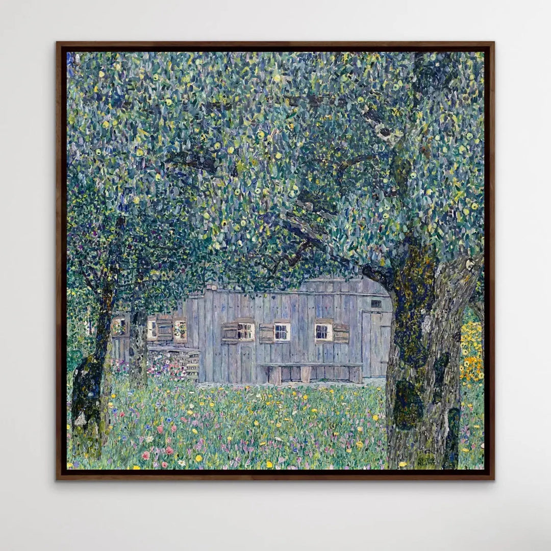 Farmhouse In Upper Austria by Gustav Klimt - Square Classic Landscape Print I Heart Wall Art Australia 