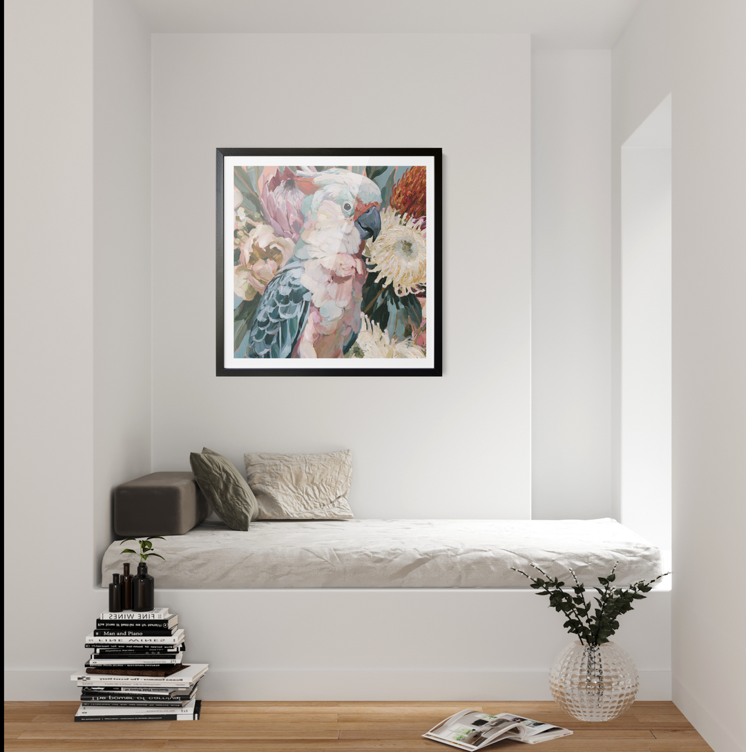Feathered II by IHeartStudio - Australiana Galah Pink Cockatoo Canvas And Art Print