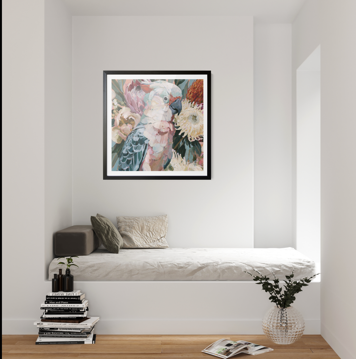 Feathered II by IHeartStudio - Australiana Galah Pink Cockatoo Canvas And Art Print