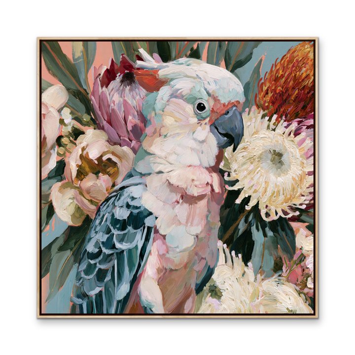 Feathered II by IHeartStudio - Australiana Galah Pink Cockatoo Canvas And Art Print