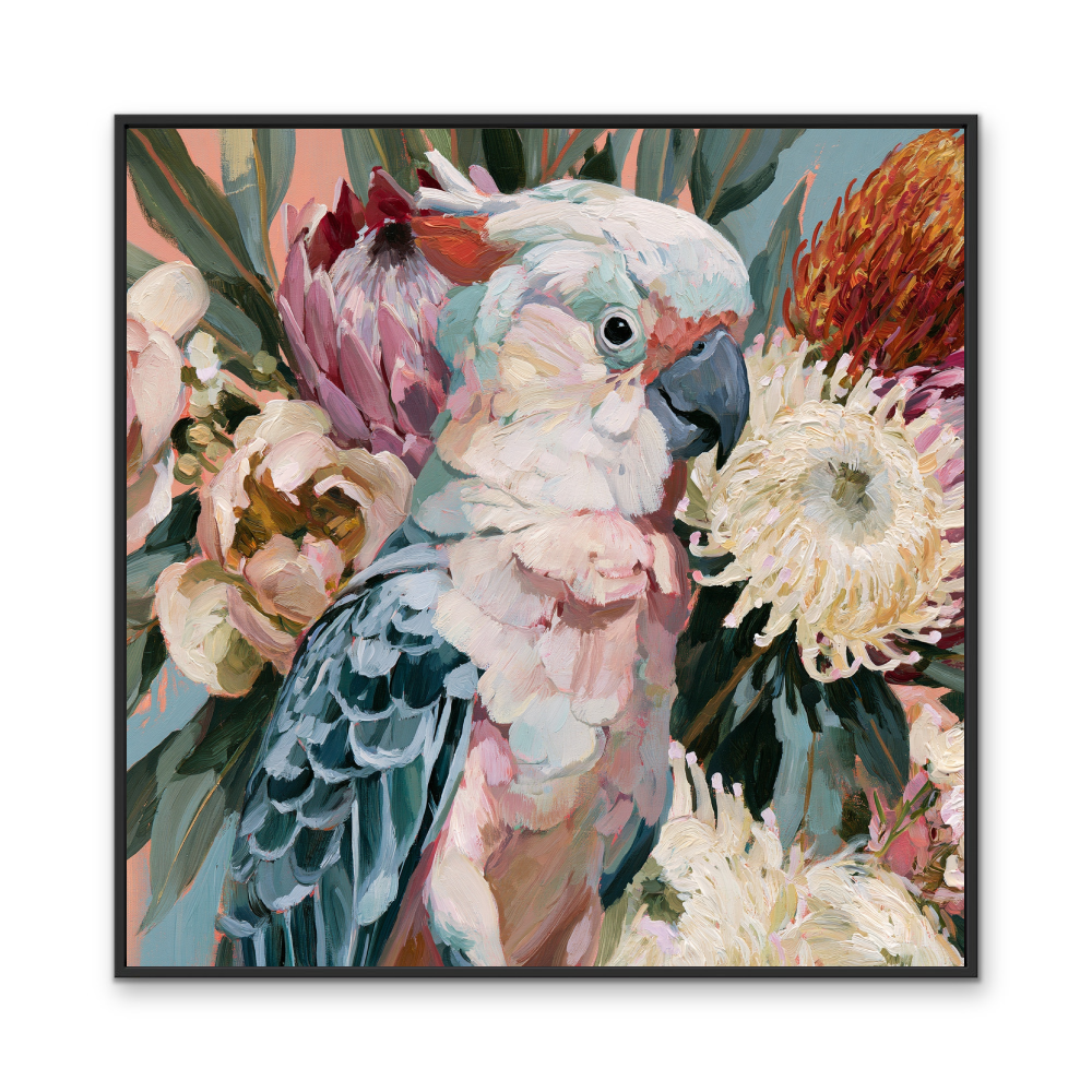 Feathered II by IHeartStudio - Australiana Galah Pink Cockatoo Canvas And Art Print