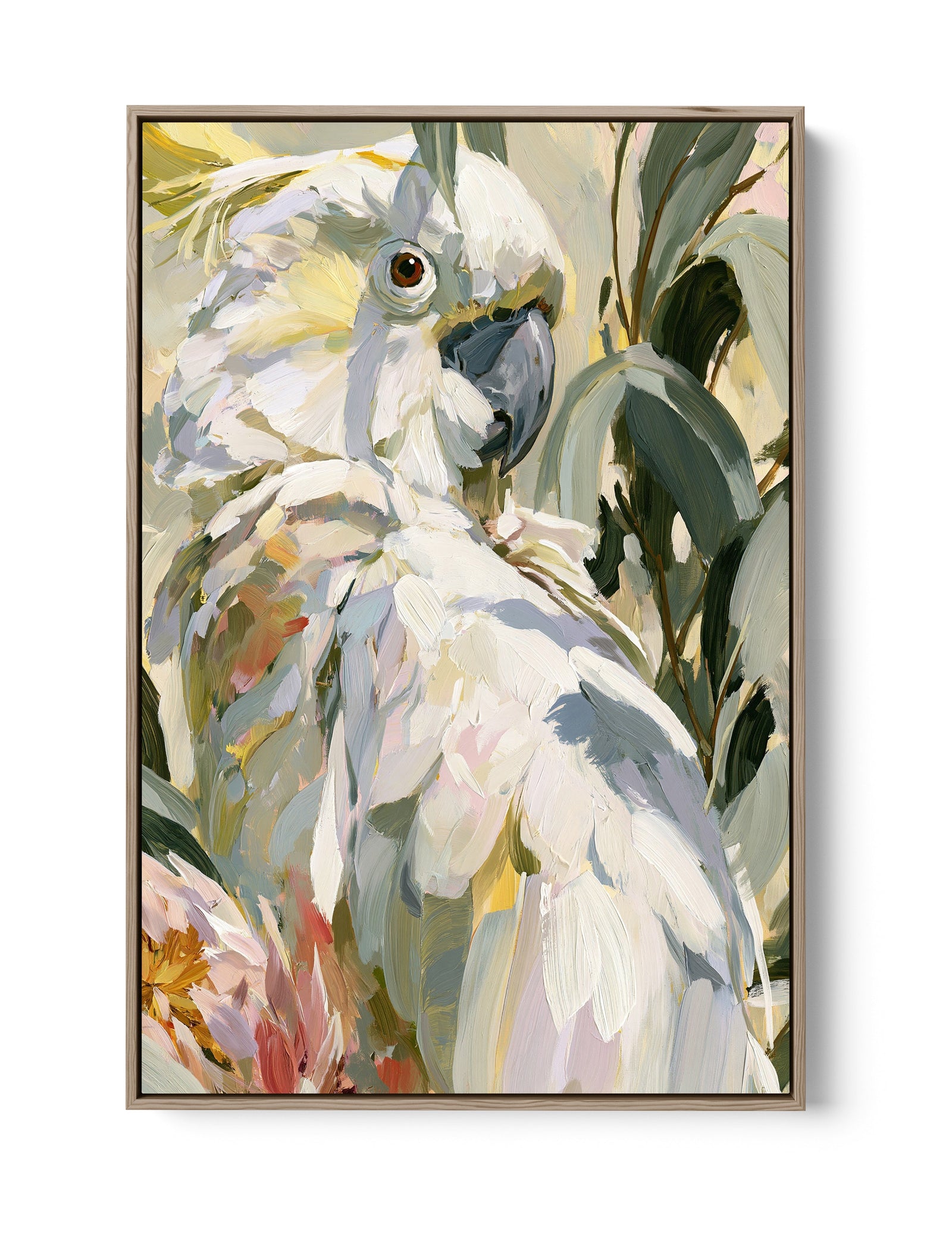 Feathered III by IHeartStudio - Australiana White Cockatoo Canvas And Art Print