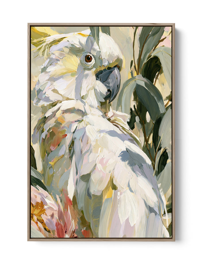 Feathered III by IHeartStudio - Australiana White Cockatoo Canvas And Art Print