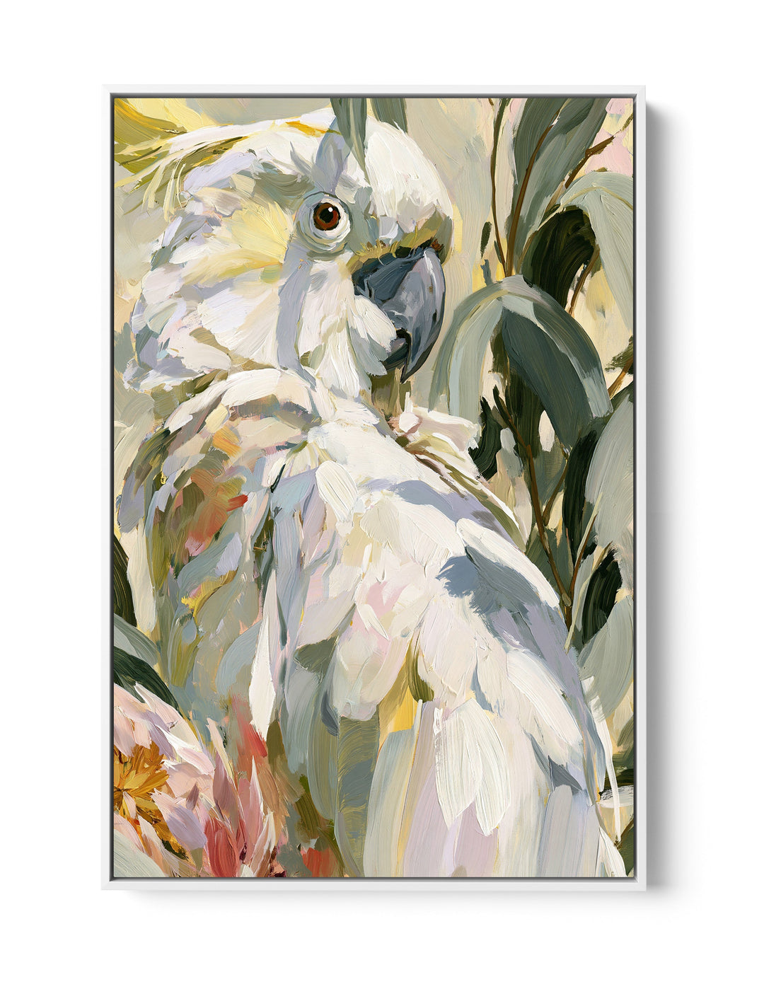 Feathered III by IHeartStudio - Australiana White Cockatoo Canvas And Art Print