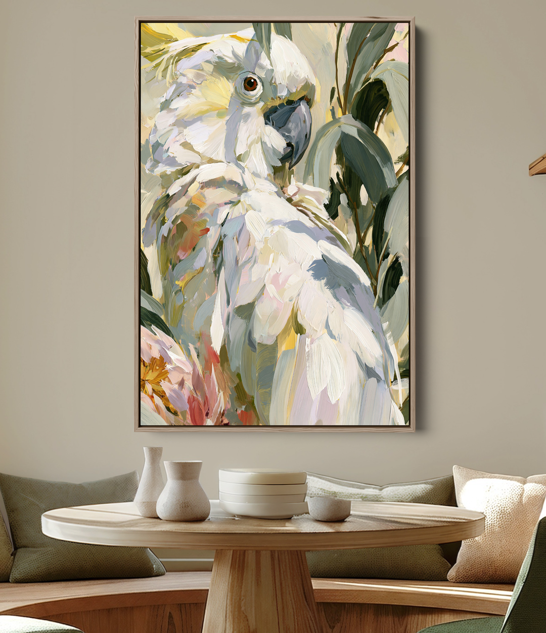 Feathered III by IHeartStudio - Australiana White Cockatoo Canvas And Art Print