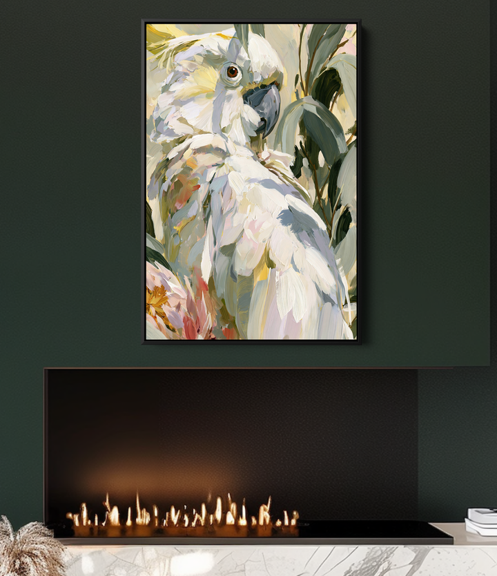 Feathered III by IHeartStudio - Australiana White Cockatoo Canvas And Art Print