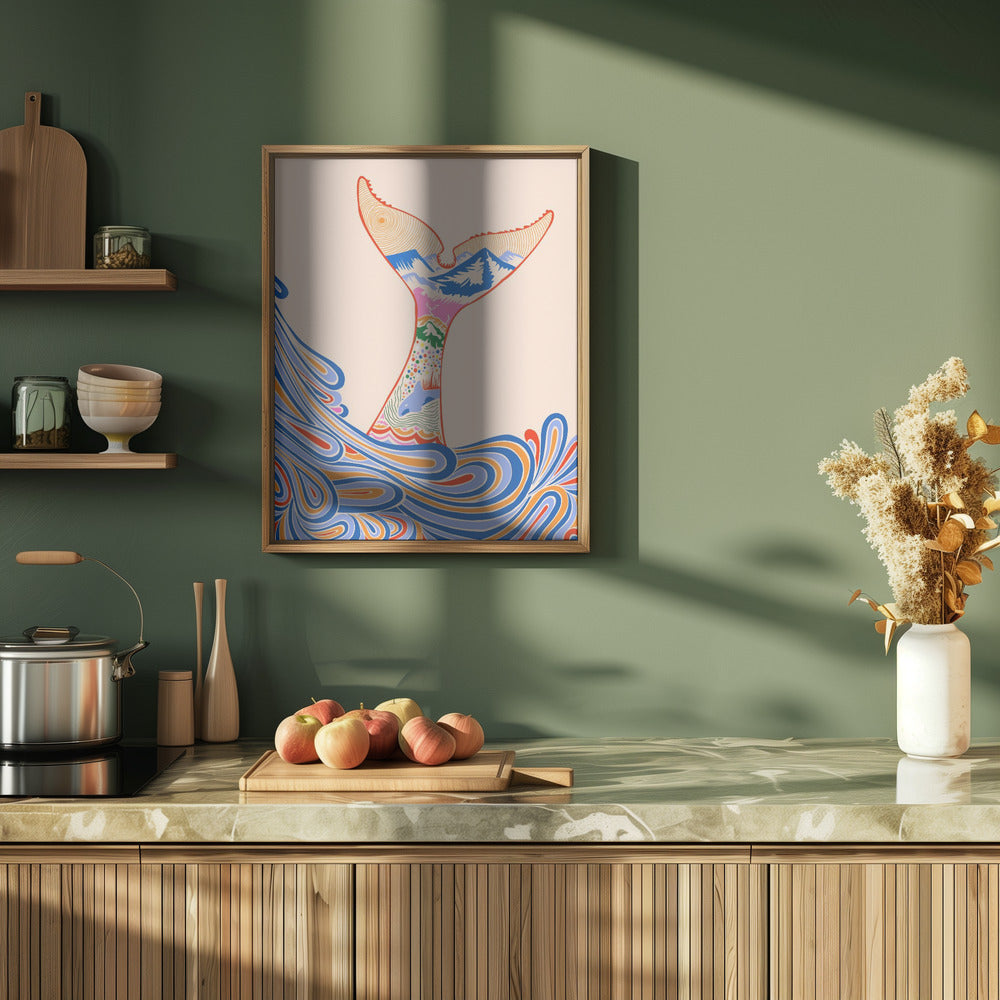 Feeling Blue, Shades of Blue - Stretched Canvas, Poster or Fine Art Print I Heart Wall Art