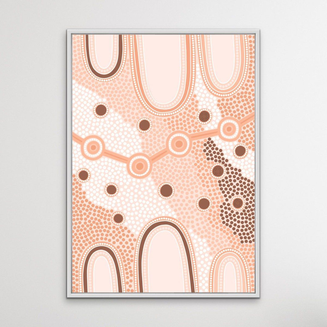 Female Journey- Earth - Aboriginal Art Print By Leah Cummins - I Heart Wall Art