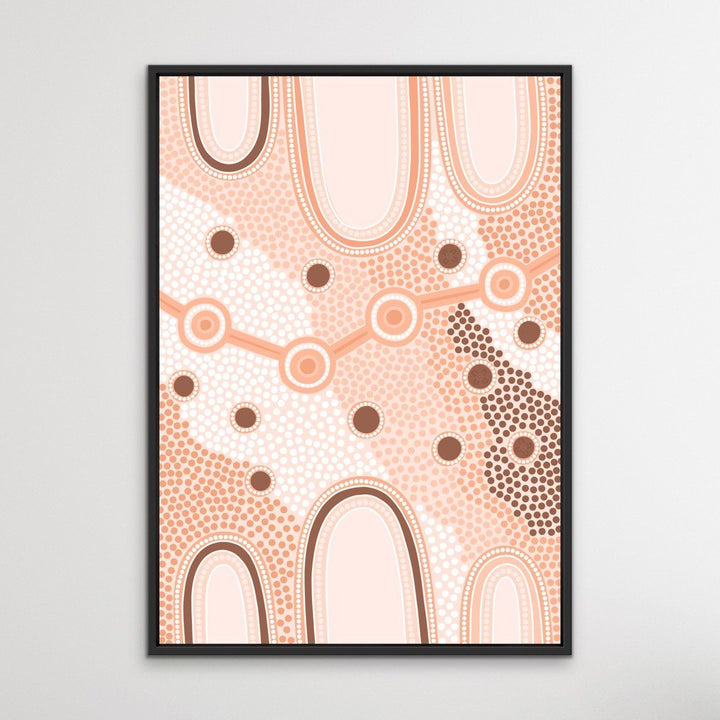 Female Journey- Earth - Aboriginal Art Print By Leah Cummins - I Heart Wall Art