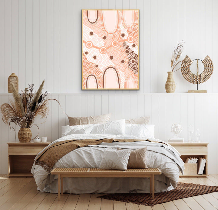 Female Journey- Earth - Aboriginal Art Print By Leah Cummins - I Heart Wall Art