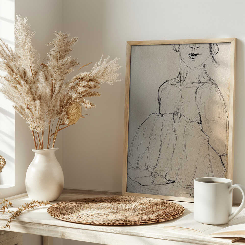 Female Portrait II - Stretched Canvas, Poster or Fine Art Print - I Heart Wall Art - Poster Print, Canvas Print or Framed Art Print