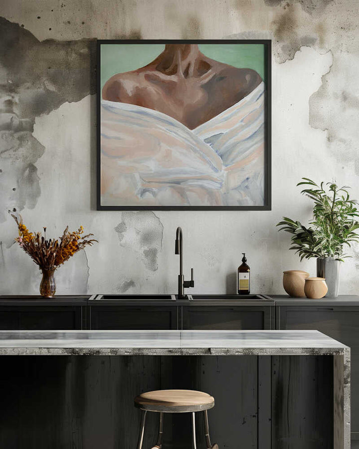 Female Portrait III - Square Stretched Canvas, Poster or Fine Art Print - I Heart Wall Art - Poster Print, Canvas Print or Framed Art Print