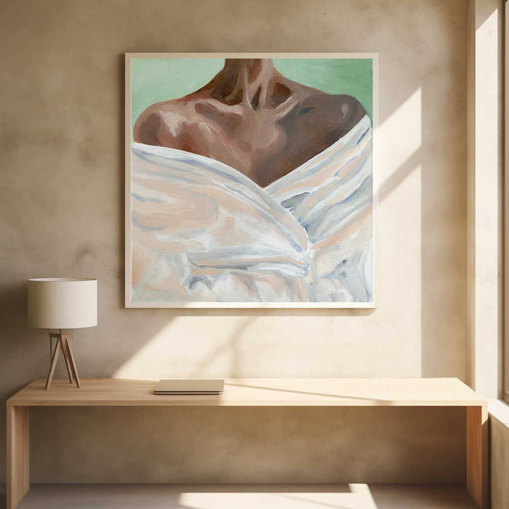 Female Portrait III - Square Stretched Canvas, Poster or Fine Art Print - I Heart Wall Art - Poster Print, Canvas Print or Framed Art Print