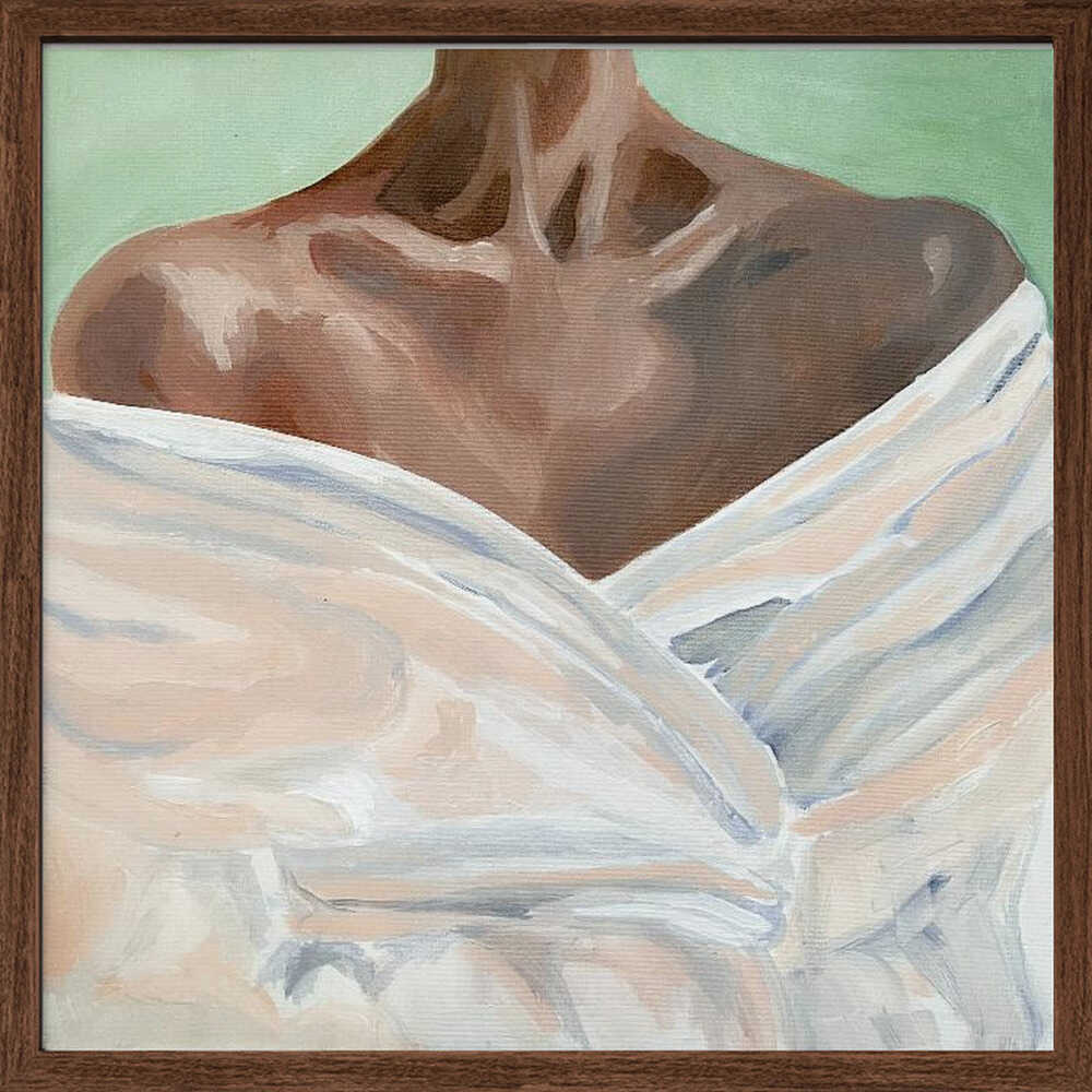 Female Portrait III - Square Stretched Canvas, Poster or Fine Art Print - I Heart Wall Art - Poster Print, Canvas Print or Framed Art Print