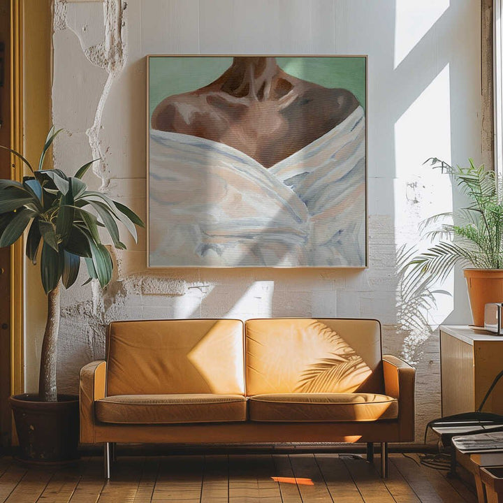 Female Portrait III - Square Stretched Canvas, Poster or Fine Art Print - I Heart Wall Art - Poster Print, Canvas Print or Framed Art Print