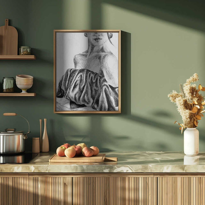 Female Portrait - Stretched Canvas, Poster or Fine Art Print - I Heart Wall Art - Poster Print, Canvas Print or Framed Art Print