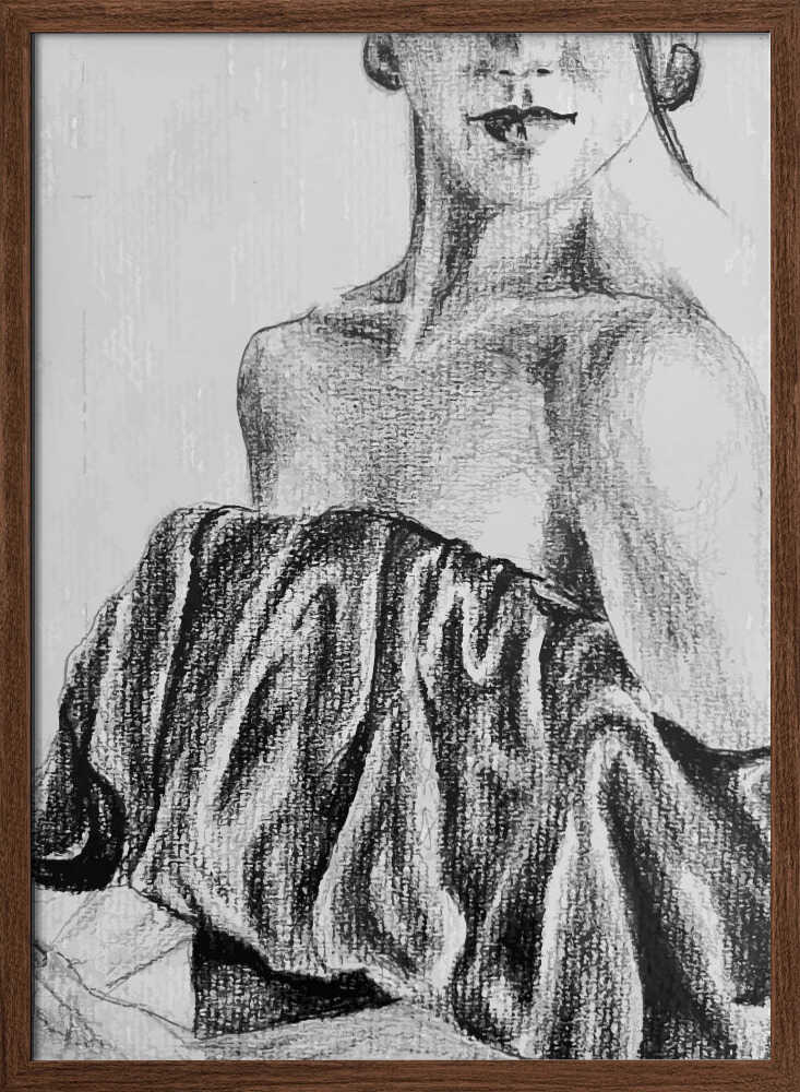 Female Portrait - Stretched Canvas, Poster or Fine Art Print - I Heart Wall Art - Poster Print, Canvas Print or Framed Art Print