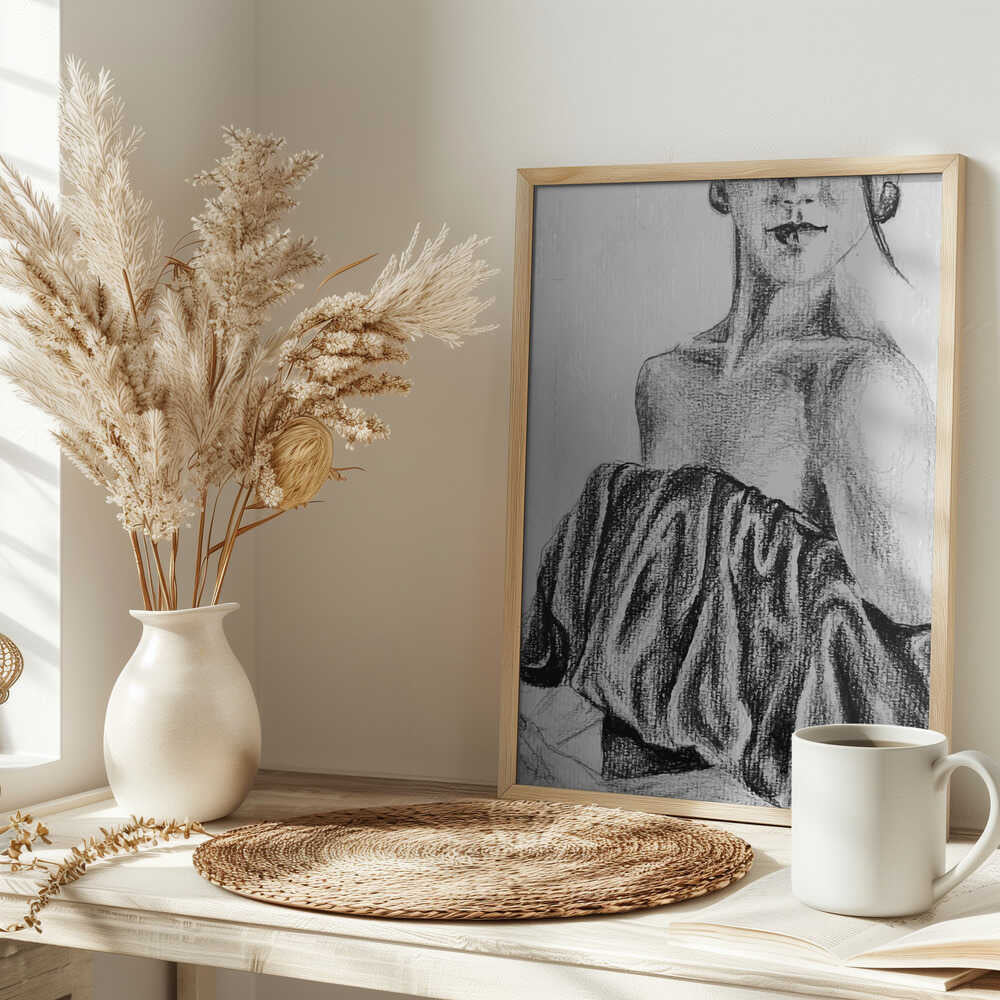 Female Portrait - Stretched Canvas, Poster or Fine Art Print - I Heart Wall Art - Poster Print, Canvas Print or Framed Art Print