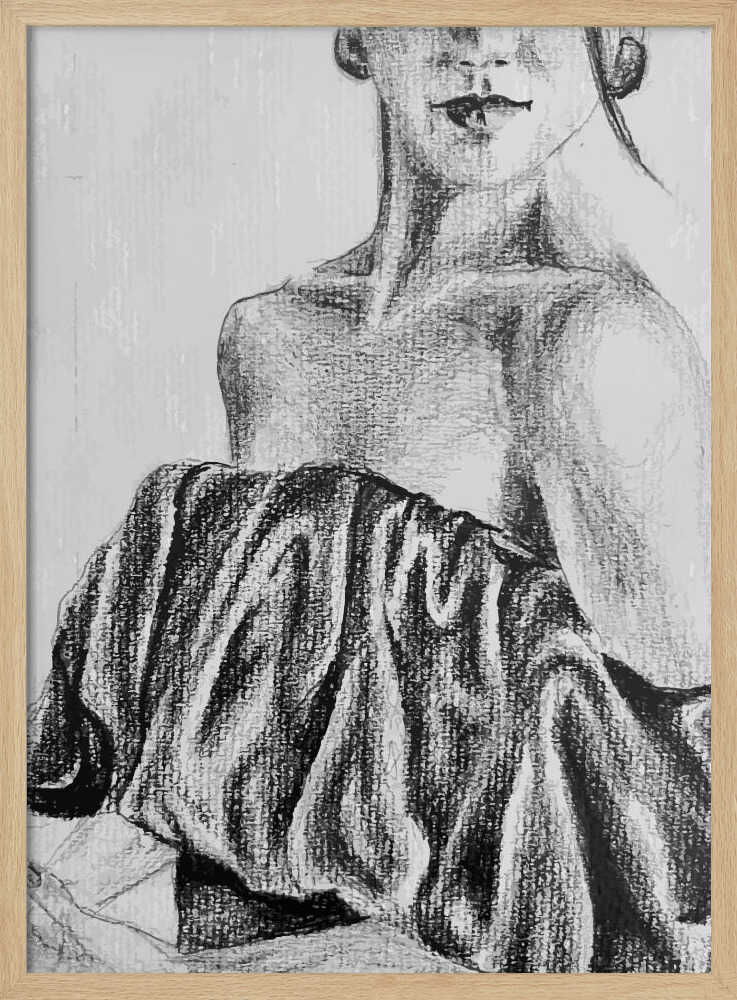 Female Portrait - Stretched Canvas, Poster or Fine Art Print - I Heart Wall Art - Poster Print, Canvas Print or Framed Art Print