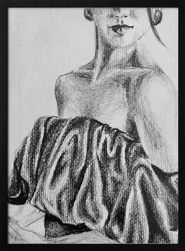Female Portrait - Stretched Canvas, Poster or Fine Art Print - I Heart Wall Art - Poster Print, Canvas Print or Framed Art Print