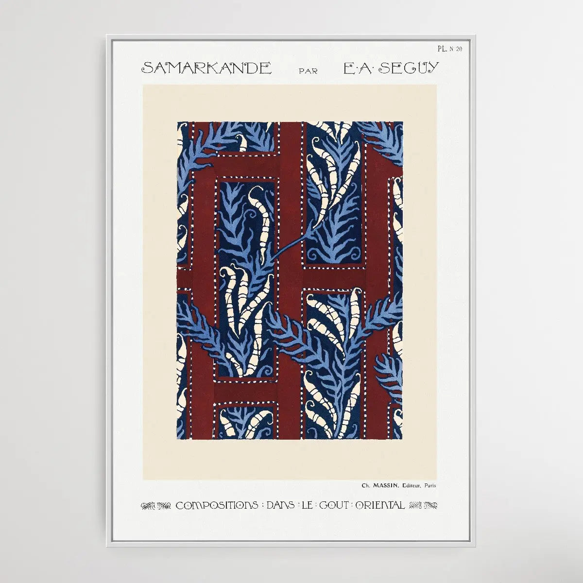 Fern Pochoir Pattern 1914 by E. A. Séguy - I Heart Wall Art
