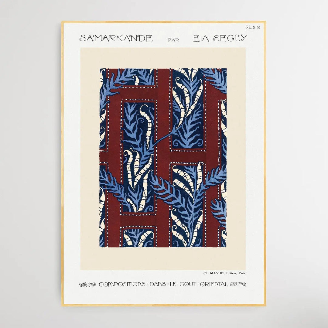 Fern Pochoir Pattern 1914 by E. A. Séguy - I Heart Wall Art