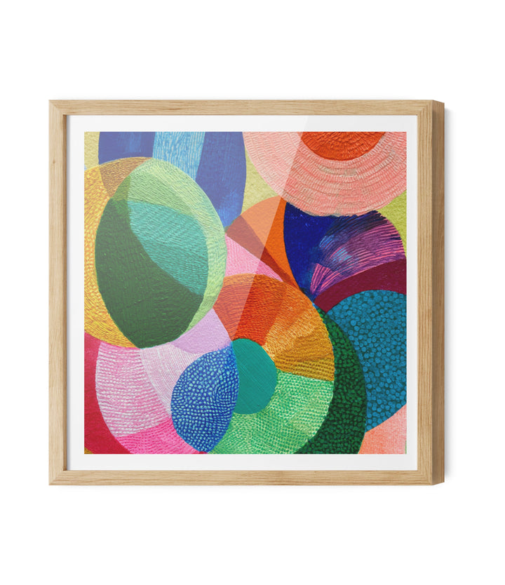 Festival Colour by IHeartStudio - Colourful Geometric Canvas Print