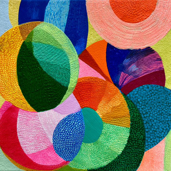 Festival Colour by IHeartStudio - Colourful Geometric Canvas Print